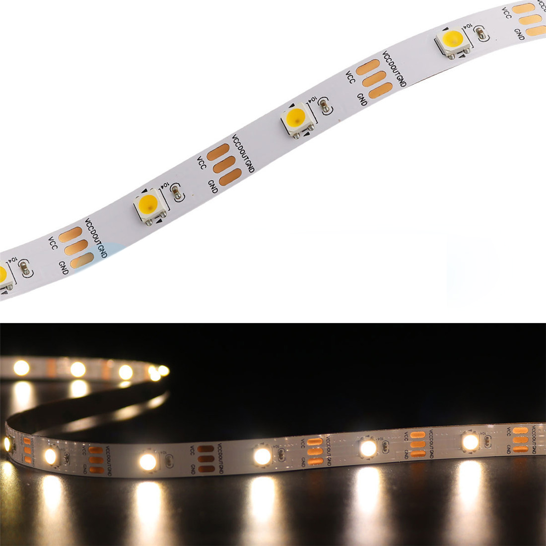 SK6812B Daylight/Warm White/Dual white CCT DC5V 30LEDs/m Programmable Led Strip Lights- 5m/16.4ft per roll SK6812B Daylight/Warm White/Dual white CCT DC5V 30LEDs/m Programmable Led Strip Lights- 5m/16.4ft per roll